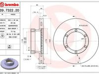 Disc frana VOLVO FL 6 BREMBO 09732220