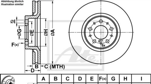 Disc frana Volvo S60 1, 07.2000-04.2010, S80,