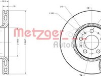 Disc frana VOLVO S60 I METZGER 6110222