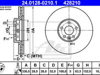 Disc frana VOLVO S60 II (2010 - 2020) ATE 24.0128-0210.1