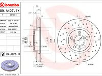 Disc frana VOLVO S60 II (2010 - 2020) BREMBO 09.A427.1X