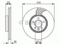 Disc frana VOLVO S60 II - Cod intern: W20270180 - LIVRARE DIN STOC in 24 ore!!!