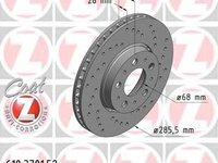 Disc frana VOLVO S80 I limuzina (TS, XY), VOLVO V70 Mk II (SW), VOLVO S60 I limuzina - ZIMMERMANN 610.3701.52