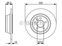 Disc frana VOLVO S80 I (TS, XY) (1998 - 2006) Bosch 0 986 479 396