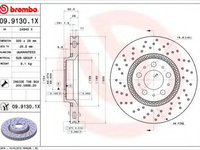 Disc frana VOLVO S80 I (TS, XY) (1998 - 2006) BREMBO 09.9130.1X piesa NOUA