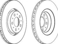 Disc frana VOLVO S80 I TS XY FERODO DDF1078