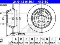 Disc frana VOLVO S80 II (AS) (2006 - 2016) ATE 24.0112-0180.1 piesa NOUA