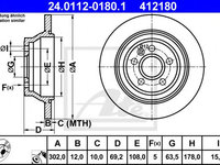 Disc frana VOLVO S80 II (AS) (2006 - 2016) ATE 24.0112-0180.1