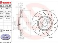 Disc frana VOLVO S80 II (AS) (2006 - 2016) BREMBO 09.A426.1X piesa NOUA