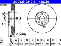 Disc frana VOLVO S80 II AS ATE 24.0128-0210.1