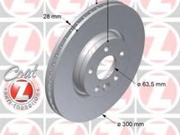 Disc frana VOLVO S80 II limuzina (AS), FORD GALAXY (WA6), FORD S-MAX (WA6) - ZIMMERMANN 250.1360.20