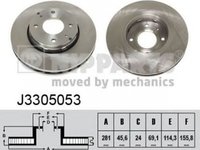 Disc frana VOLVO V40 combi VW NIPPARTS J3305053