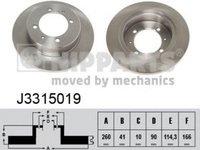 Disc frana VOLVO V40 combi VW NIPPARTS J3315019