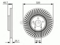 Disc frana VOLVO V40 Hatchback (2012 - 2016) BOSCH 0 986 479 680 piesa NOUA