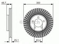 Disc frana VOLVO V40 hatchback (2012 - 2016) Bosch 0 986 479 701