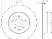 Disc frana VOLVO V40 Hatchback (2012 - 2016) HELLA PAGID 8DD 355 119-501 piesa NOUA