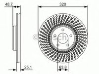 Disc frana VOLVO V40 hatchback BOSCH 0986479680