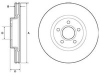 Disc frana VOLVO V40 hatchback DELPHI BG4676C