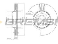 Disc frana VOLVO V50 MW BREMSI DBB222V