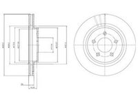 Disc frana VOLVO V60 DELPHI BG4240C