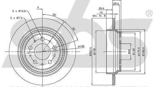 Disc frana VOLVO V70 I LV SBS 1815204846