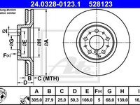 Disc frana VOLVO V70 II (SW) (2000 - 2007) ATE 24.0328-0123.1 piesa NOUA