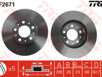 Disc frana VOLVO V70   (LV) (1996 - 2000) TRW DF2671