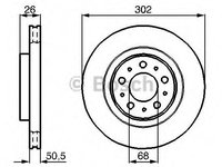 Disc frana VOLVO V70 (LV), VOLVO C70 I cupe, VOLVO S70 limuzina (LS) - BOSCH 0 986 478 454