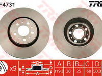 Disc frana VOLVO V70 Mk II (SW) (2000 - 2007) TRW DF4731