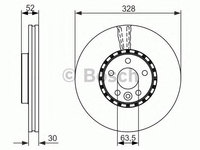 Disc frana VOLVO V90 combi - OEM - BOSCH: 0986479621|0 986 479 621 - Cod intern: W02654225 - LIVRARE DIN STOC in 24 ore!!!