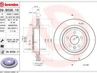 Disc frana VOLVO XC60 (2008 - 2016) BREMBO 09.B026.11 piesa NOUA