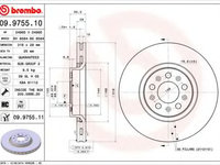 Disc frana VOLVO XC90 I (2002 - 2016) BREMBO 09.9755.11