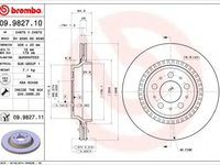 Disc frana VOLVO XC90 I (2002 - 2016) BREMBO 09.9827.11 piesa NOUA