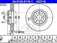 Disc frana VOLVO XC90 I ATE 24013001161