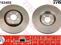 Disc frana VOLVO XC90 I - OEM - TRW: DF4340S - Cod intern: W02292715 - LIVRARE DIN STOC in 24 ore!!!