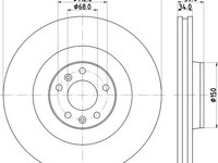 Disc frana VW AMAROK (2H, S1B) (2010 - 2016) KRIEGER 0950004169 piesa NOUA