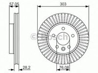 Disc frana VW AMAROK 2H S1B BOSCH 0986479154