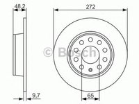 Disc frana VW BEETLE Cabriolet 5C7 BOSCH 0986479677