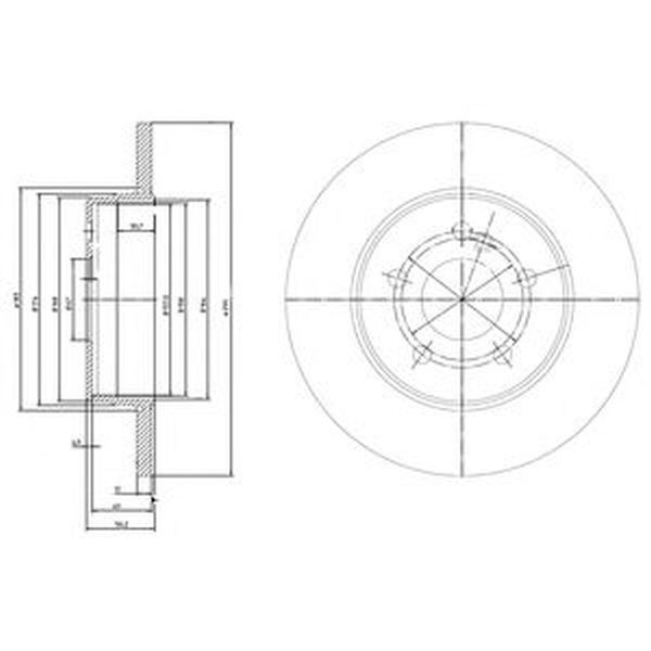 Disc frana VW BORA 1J2 DELPHI BG3208C