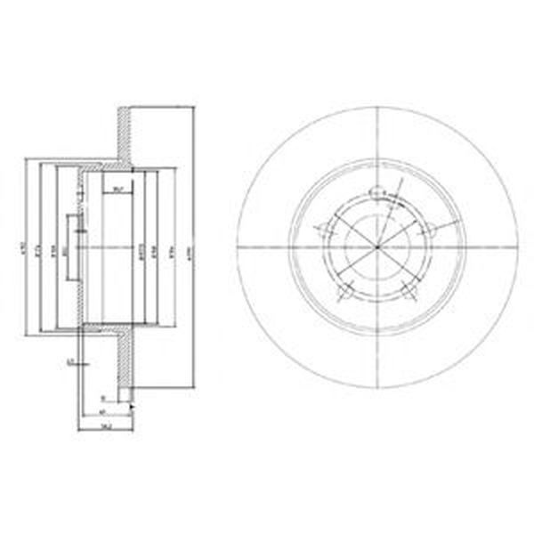 Disc frana VW BORA combi 1J6 DELPHI BG3208
