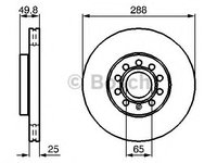 Disc frana VW CADDY ALLTRACK combi (Saab) (US) (2015 - 2016) Bosch 0 986 479 088