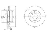 Disc frana VW CADDY II combi 9K9B DELPHI BG2116