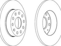 Disc frana VW CADDY III caroserie 2KA 2KH 2CA 2CH FERODO DDF1276