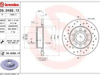 Disc frana VW CADDY III caroserie 2KA 2KH 2CA 2CH BREMBO 08.9488.1X