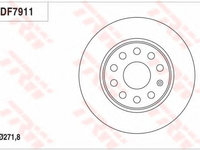 Disc frana VW CADDY III caroserie (2KA, 2KH, 2CA, 2CH) (2004 - 2020) TRW DF7911