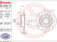 Disc frana VW CADDY III caroserie (2KA, 2KH, 2CA, 2CH) (2004 - 2016) BREMBO 08.9488.1X