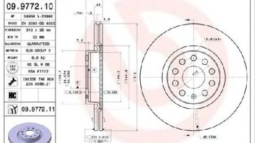 Disc frana VW CADDY III COMBI ( 2KB, 2KJ, 2CB