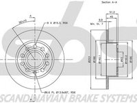 Disc frana VW CADDY III combi 2KB 2KJ 2CB 2CJ sbs 1815314789