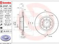 Disc frana VW CADDY III combi (2KB, 2KJ, 2CB, 2CJ) (2004 - 2020) BREMBO 09.9167.11