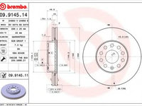 Disc frana VW CADDY IV combi (Saab, SAJ) (2015 - 2016) BREMBO 09.9145.11